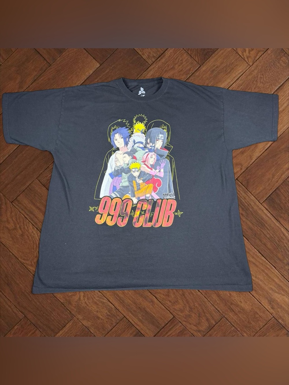 999 Club x Naruto Shippuden Anime Graphic T-Shirt Black XXL